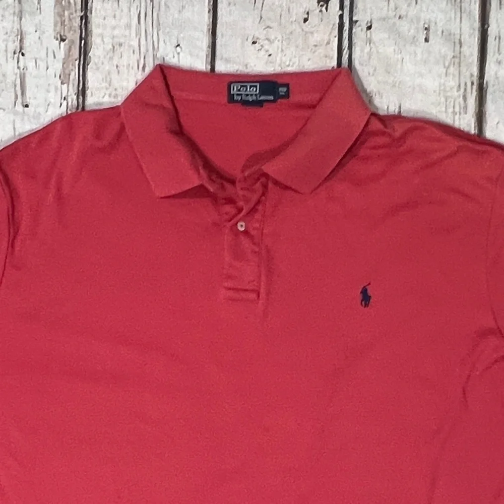 Polo Ralph Lauren Men's Big Pink Golf Polo Tennis Golfer Preppy Shirt Golfer